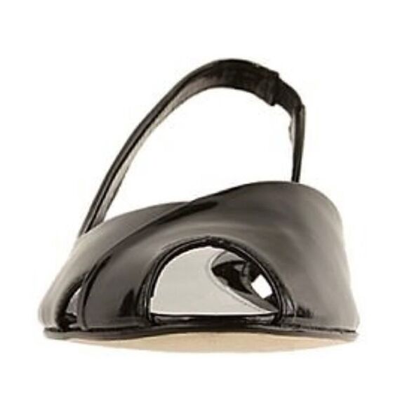 Delman z sling black patent shoes sandals - Picture 4 of 15